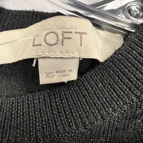 Ann Taylor Loft Women's Long Sleeve Lightweight Sweater Black Size XS - Picture 9 of 9